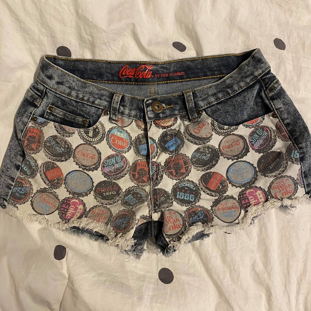 Vintage-style Coca Cola Denim Shorts